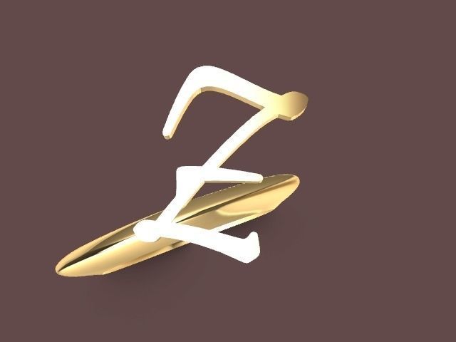 alpha rings stl verified  3D print model_141