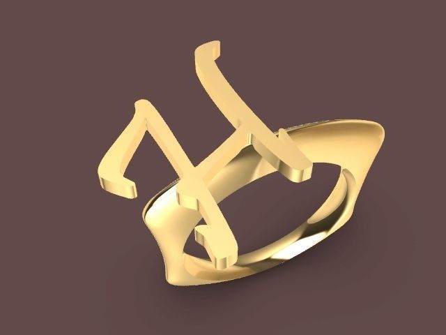 alpha rings stl verified  3D print model_48