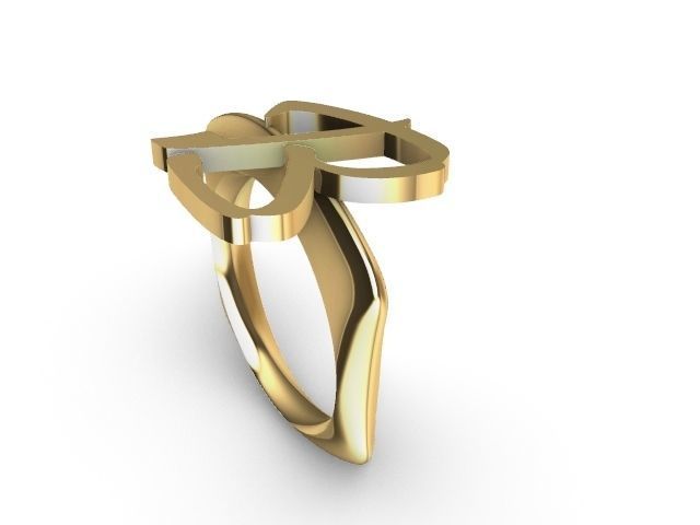 alpha rings stl verified  3D print model_7