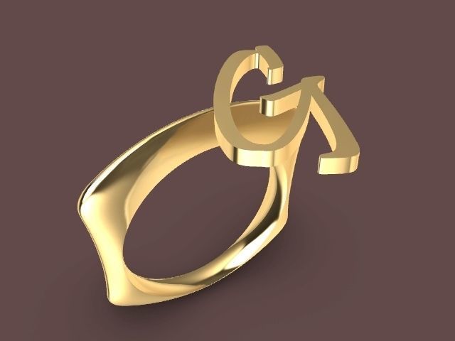 alpha rings stl verified  3D print model_42