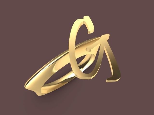 alpha rings stl verified  3D print model_39