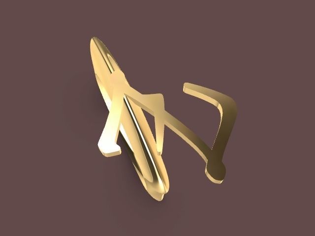 alpha rings stl verified  3D print model_144