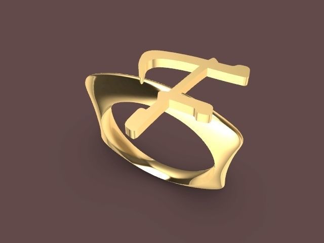 alpha rings stl verified  3D print model_33