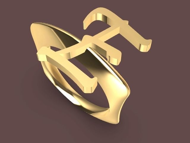 alpha rings stl verified  3D print model_27