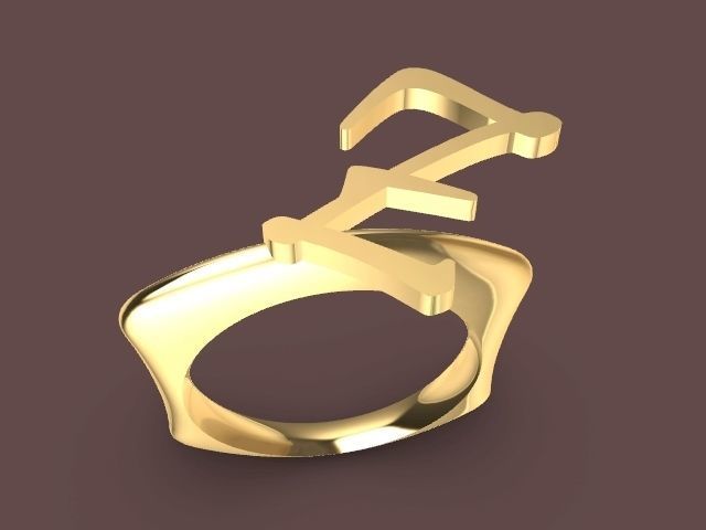 alpha rings stl verified  3D print model_145