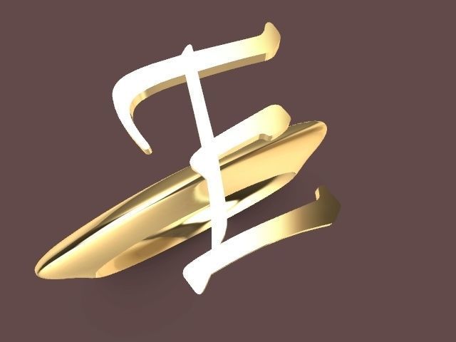 alpha rings stl verified  3D print model_26