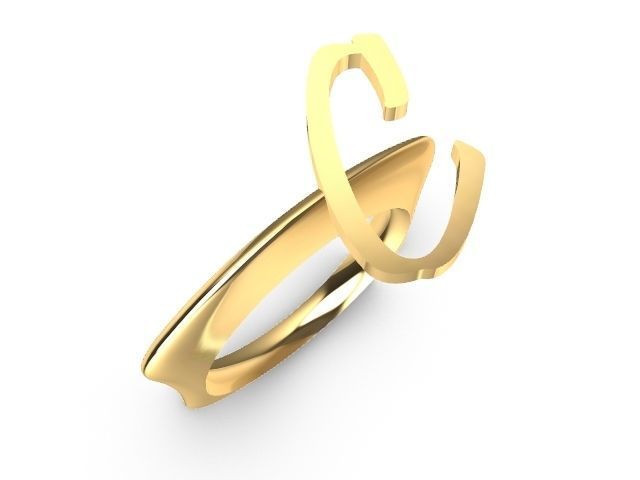 alpha rings stl verified  3D print model_13