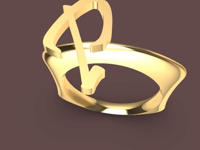 alpha rings stl verified  3D print model_93