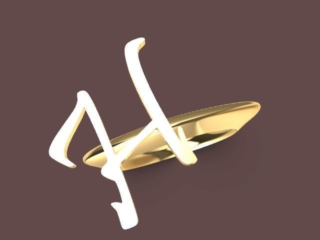 alpha rings stl verified  3D print model_50