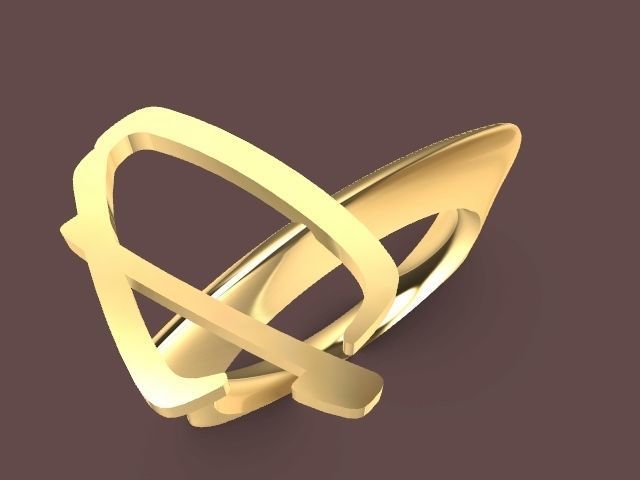 alpha rings stl verified  3D print model_24