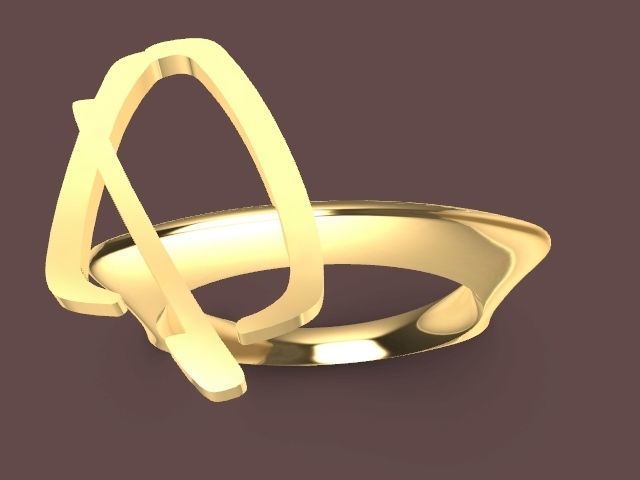 alpha rings stl verified  3D print model_25