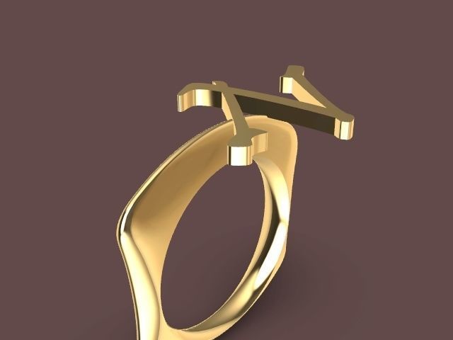 alpha rings stl verified  3D print model_83