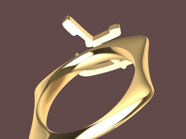 alpha rings stl verified  3D print model_35