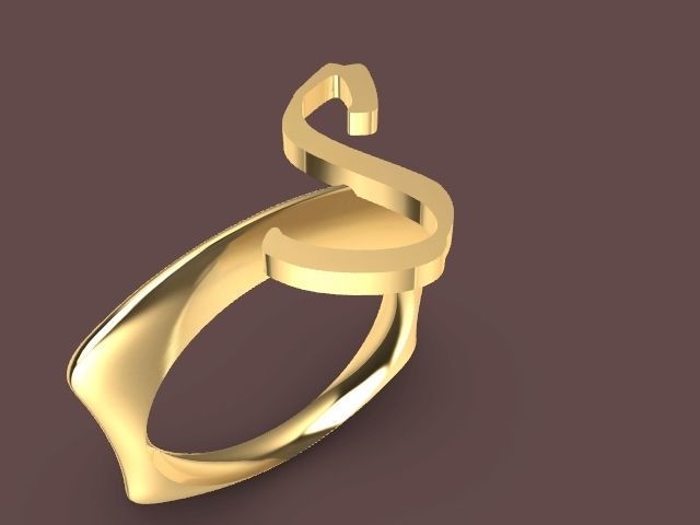 alpha rings stl verified  3D print model_109