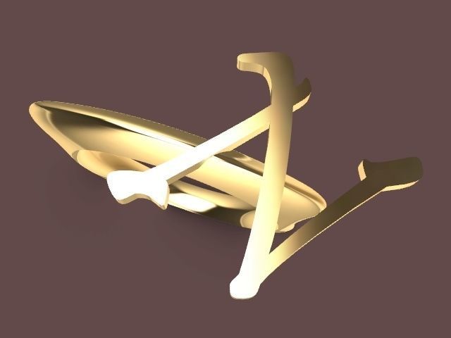 alpha rings stl verified  3D print model_82