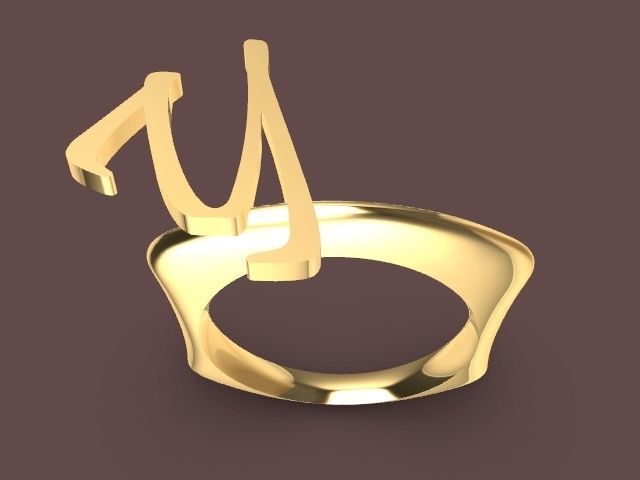 alpha rings stl verified  3D print model_138