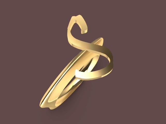 alpha rings stl verified  3D print model_110