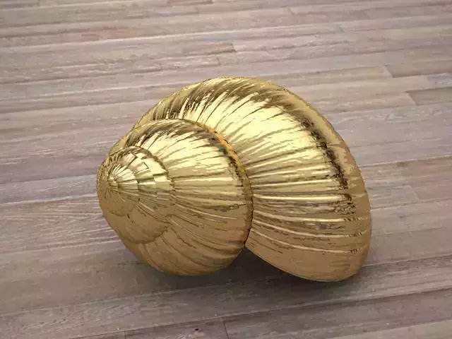 snail golden shell