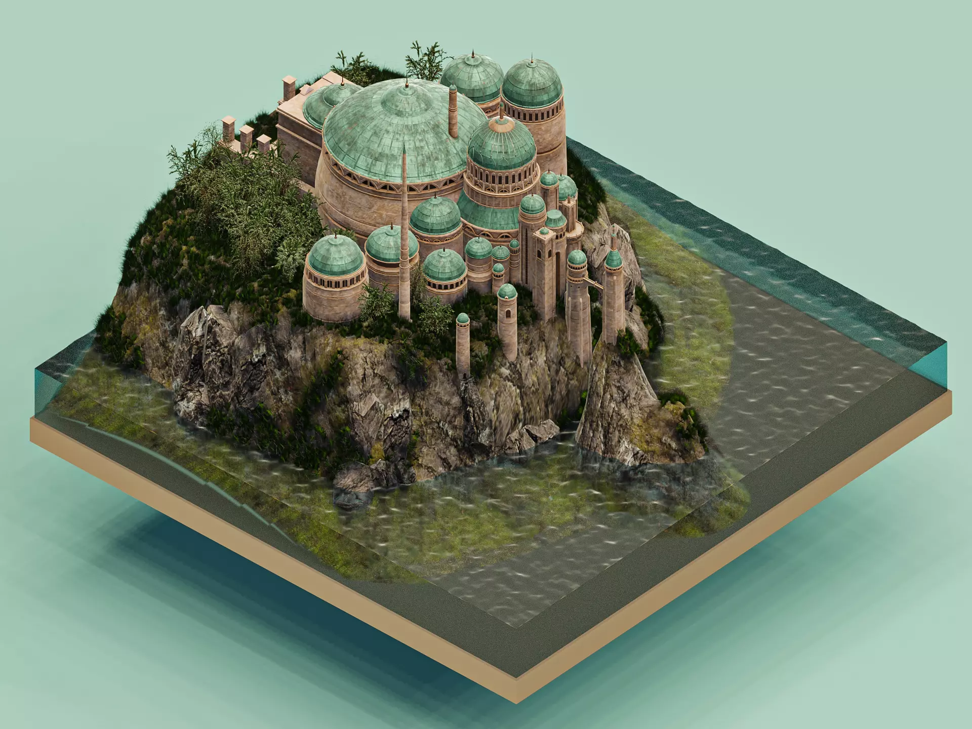 Theed Royal Palace -Naboo - Star Wars 3D model_0