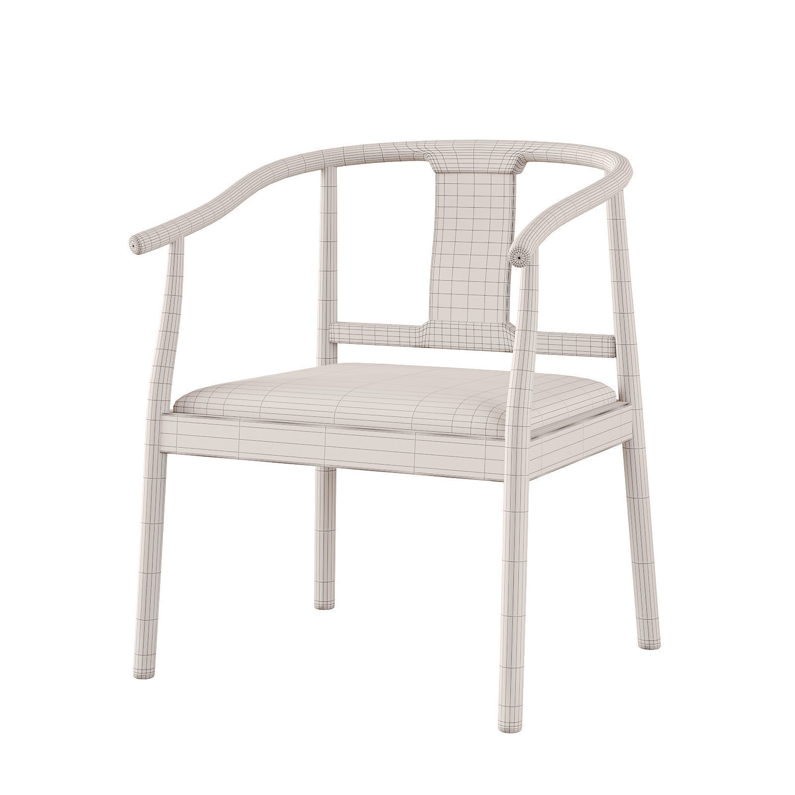 Chinese Dining Chair id 178 3D model_4