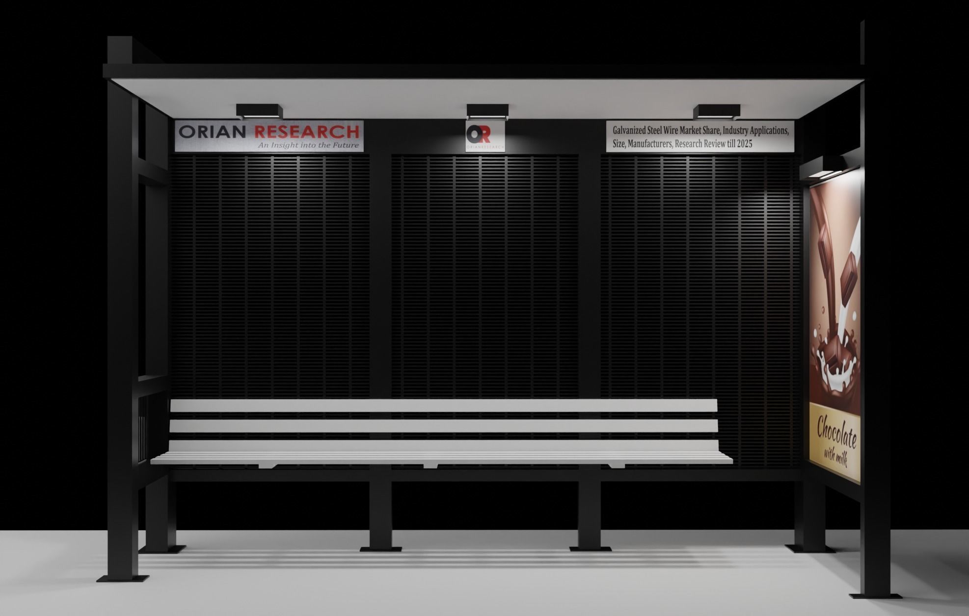 3D model of bus stope 3D model_2