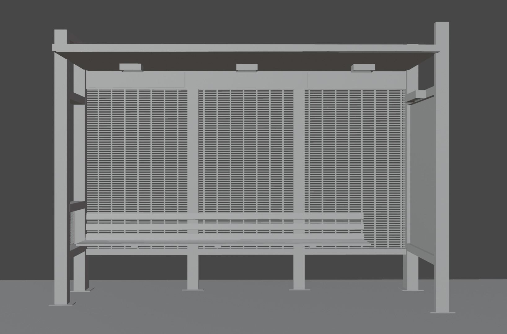 3D model of bus stope 3D model_3
