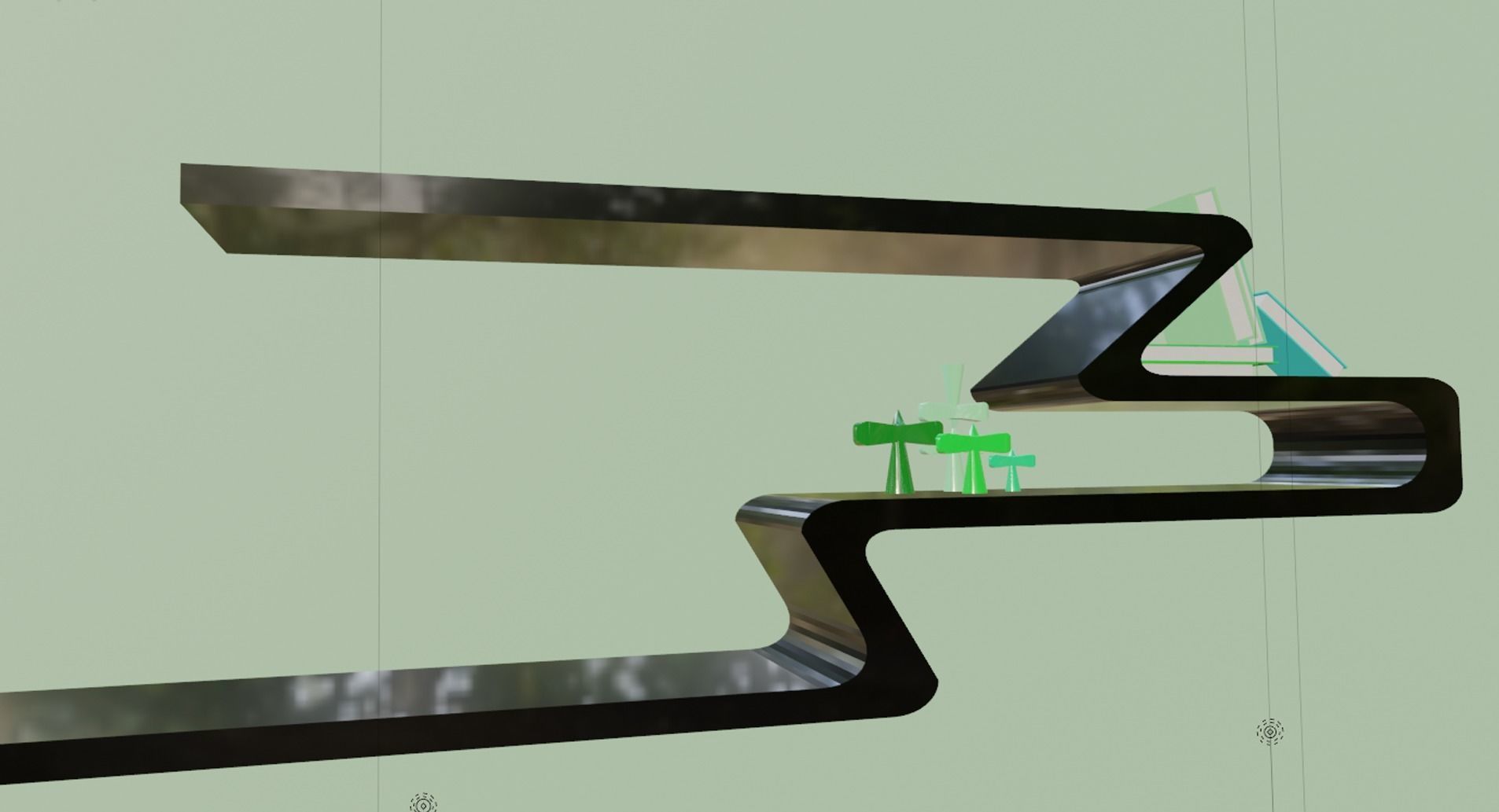 modern shelf Free 3D model_3