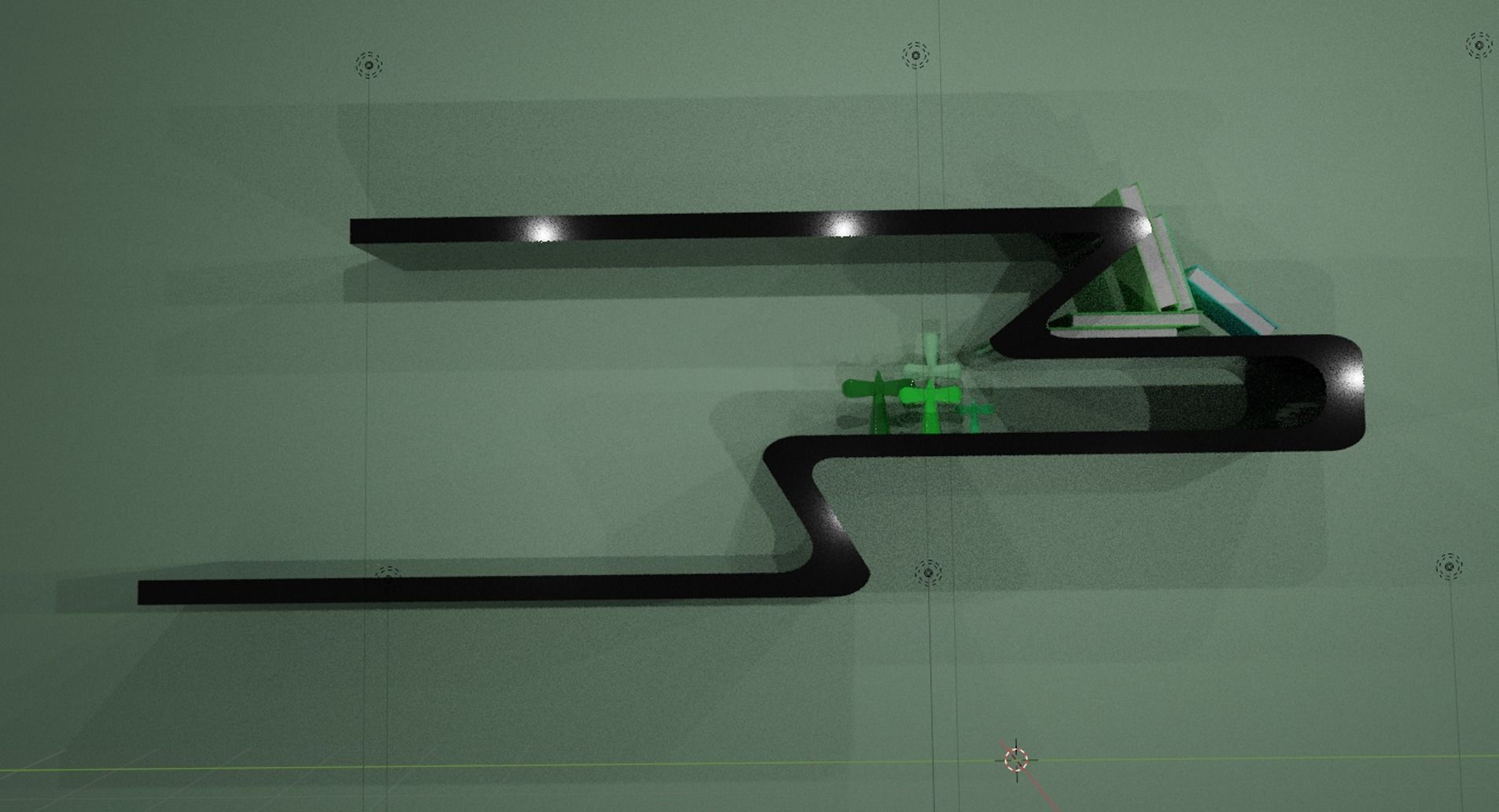 modern shelf Free 3D model_1
