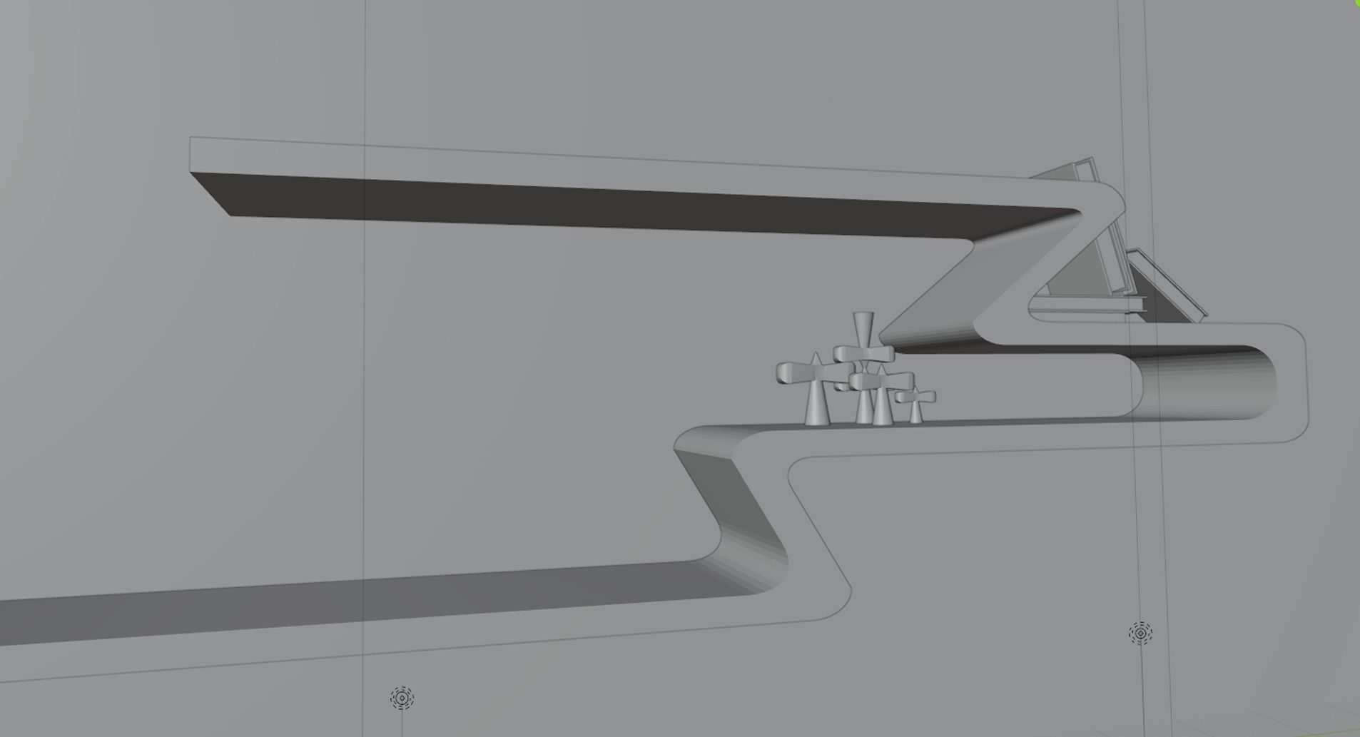 modern shelf Free 3D model_4