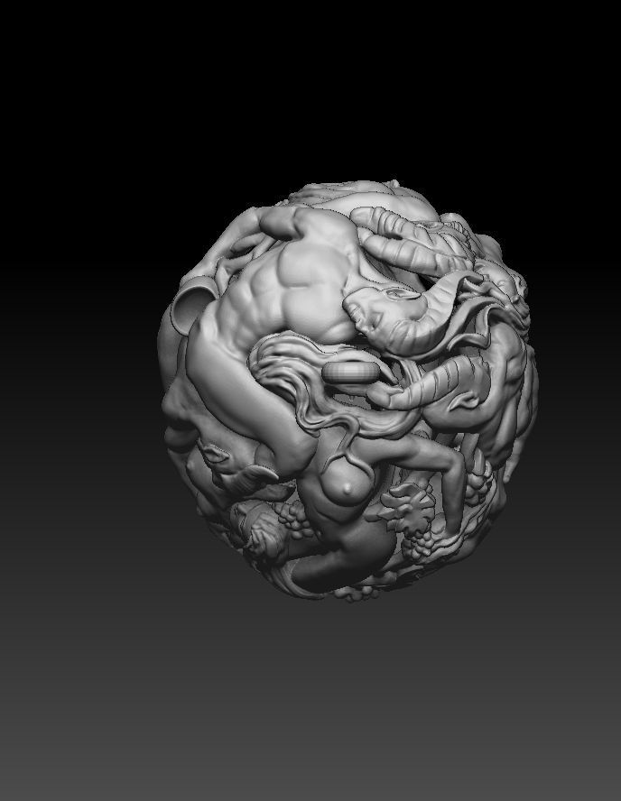 Skull pendants  antique sculpture   3D print model_8