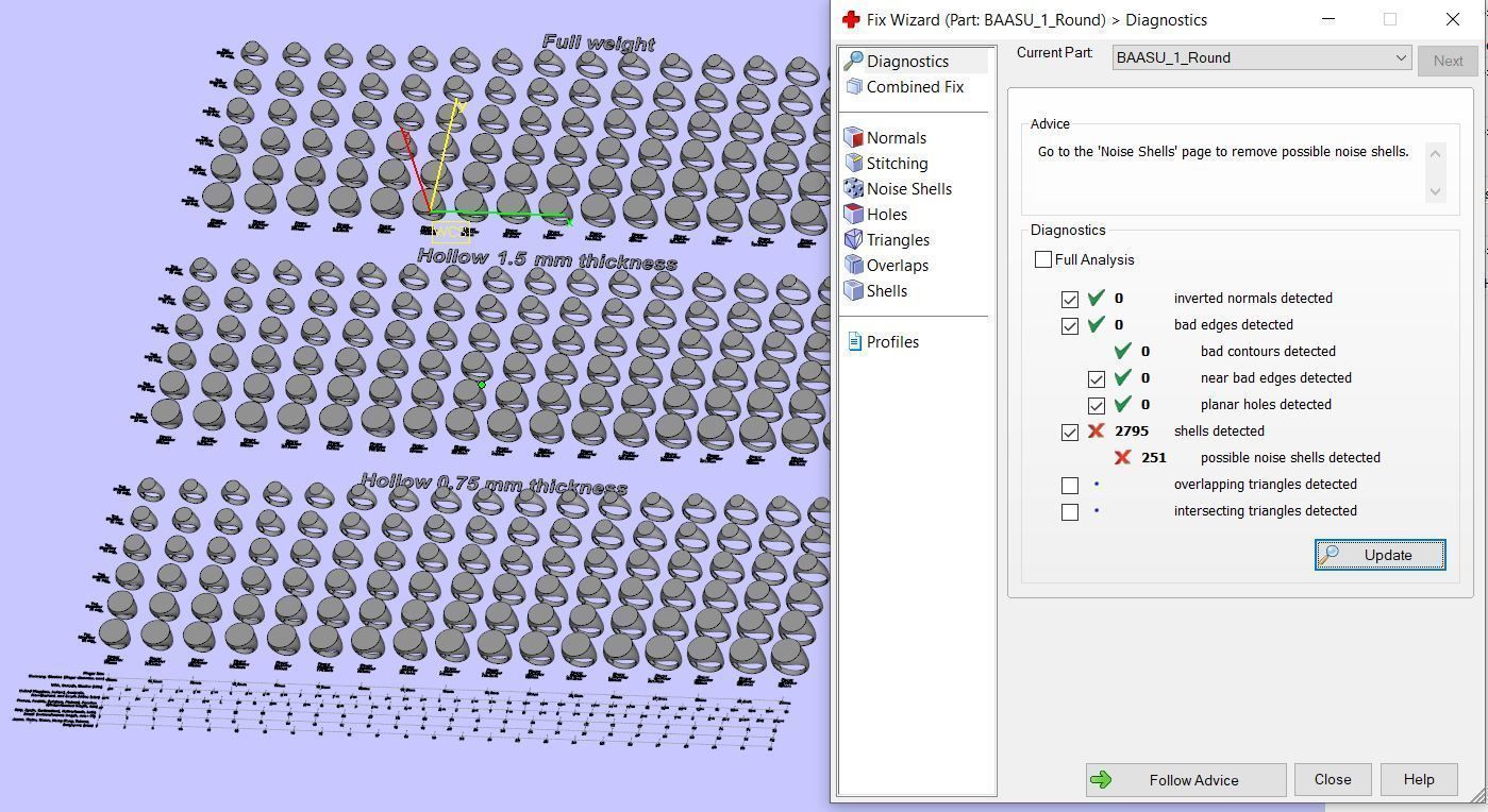 Signet rings set 10 shapes 3060 pieses MEGA pack 3D Model Collection_24
