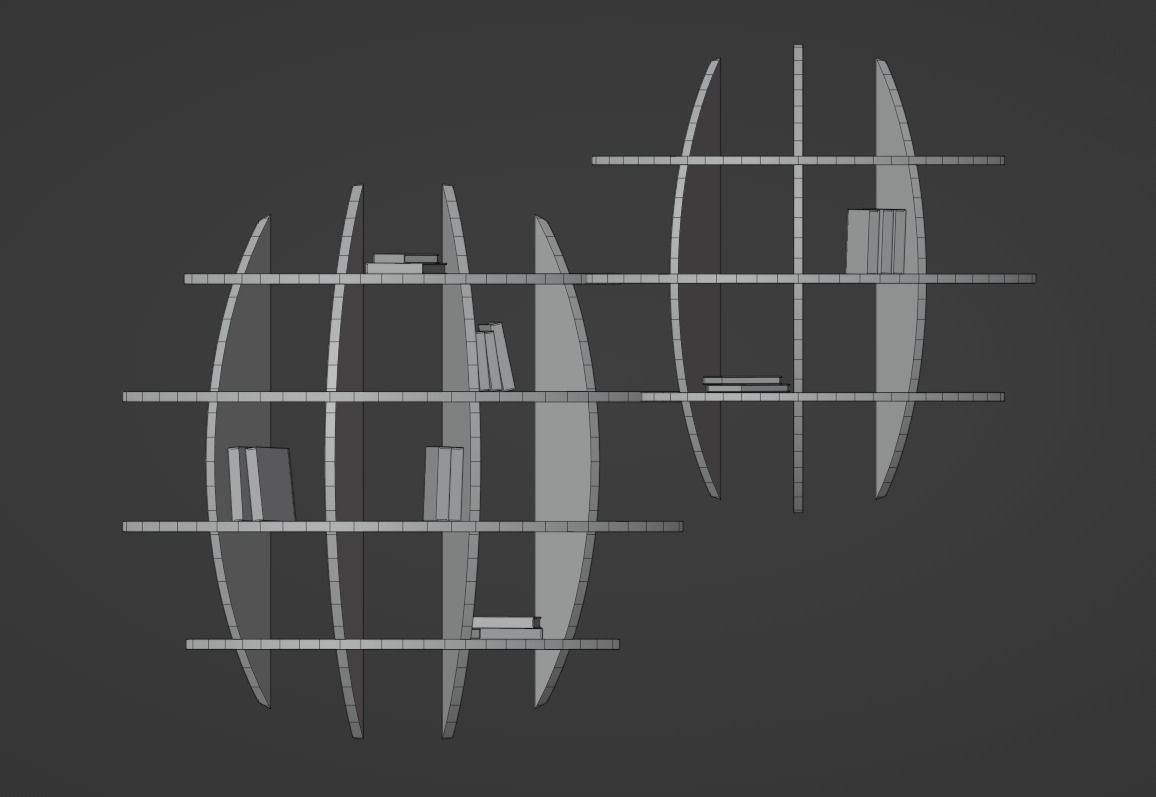 Sphere Bookshelf 3D model_4