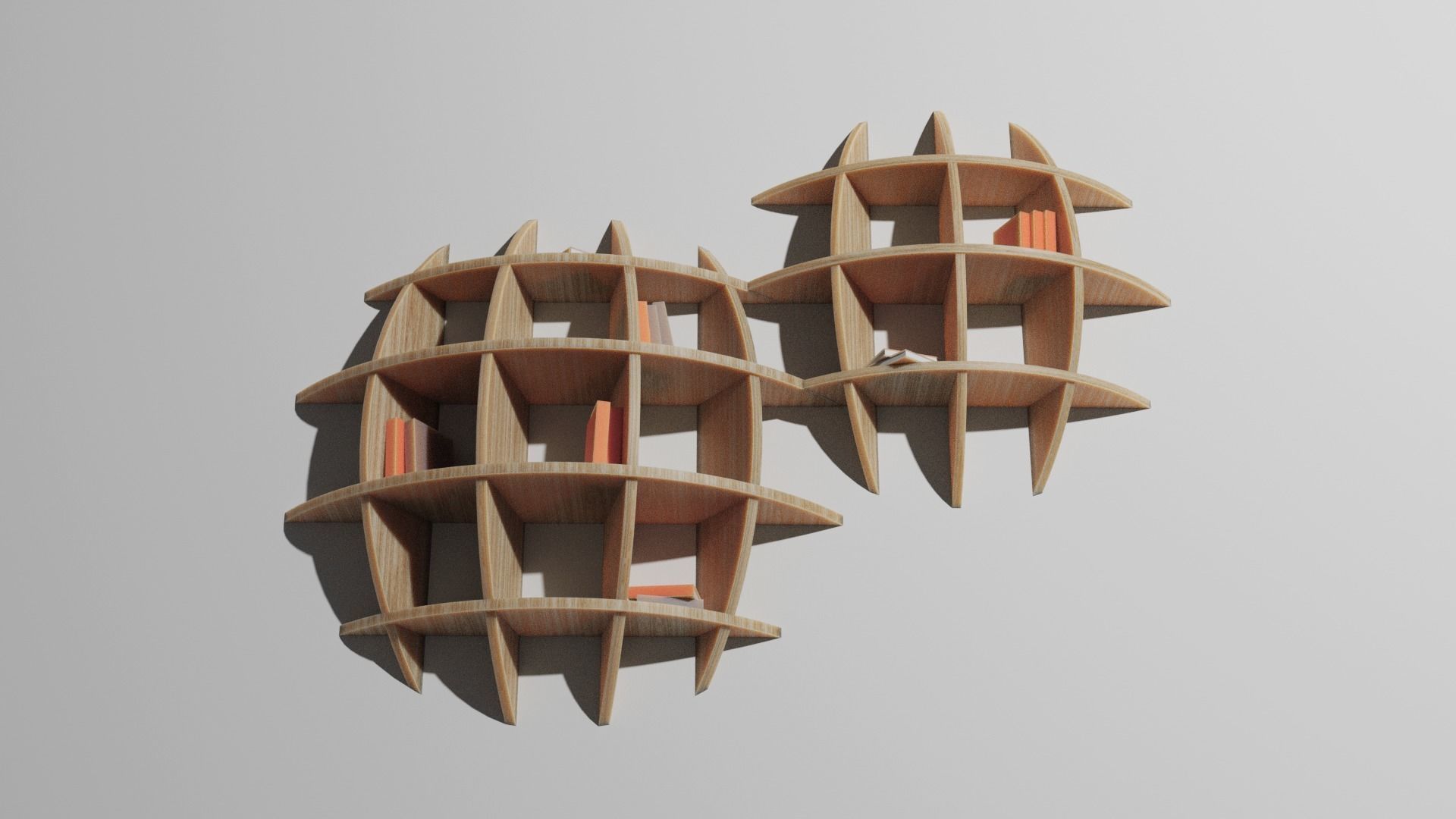 Sphere Bookshelf 3D model_2