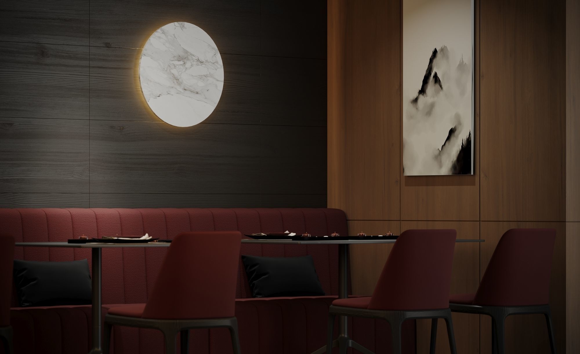 Dining interior set03 3D model_2