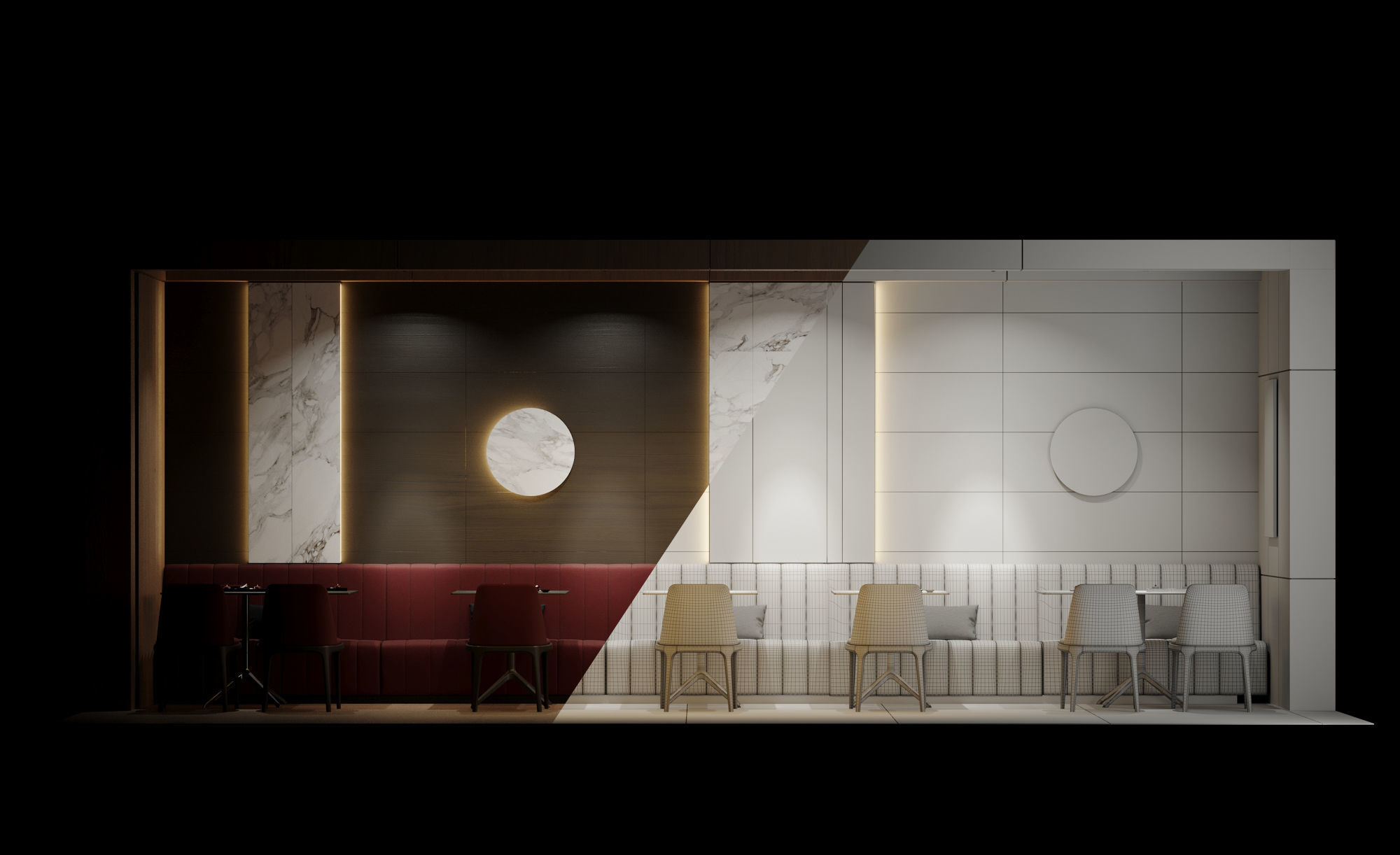 Dining interior set03 3D model_5