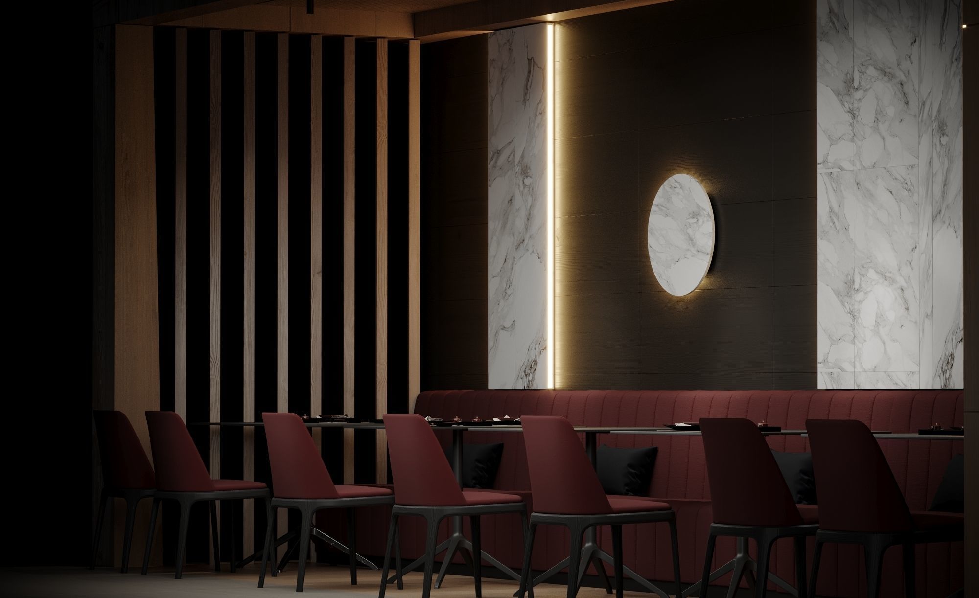 Dining interior set03 3D model_3