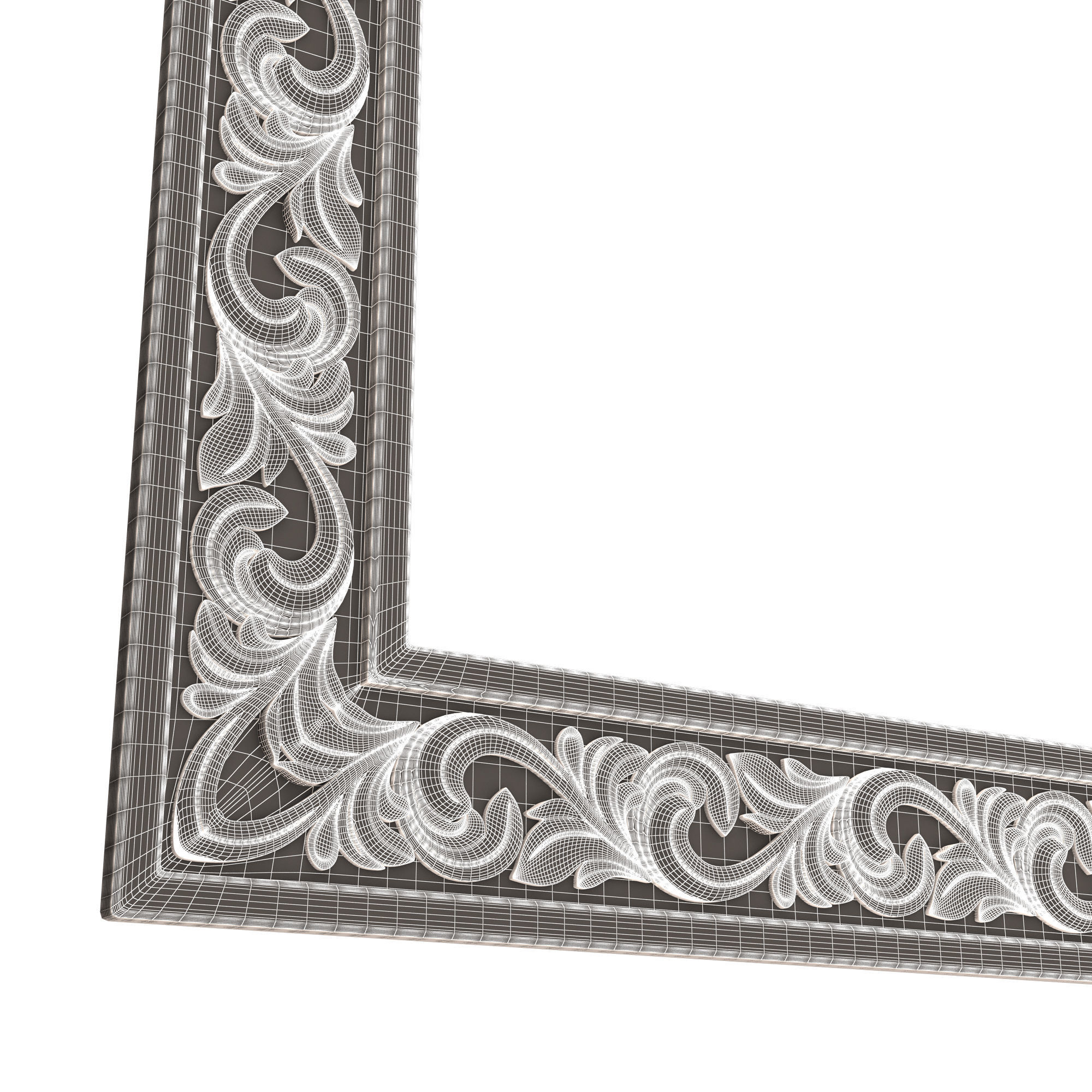 Classic Frame 022 Low-poly 3D model_9