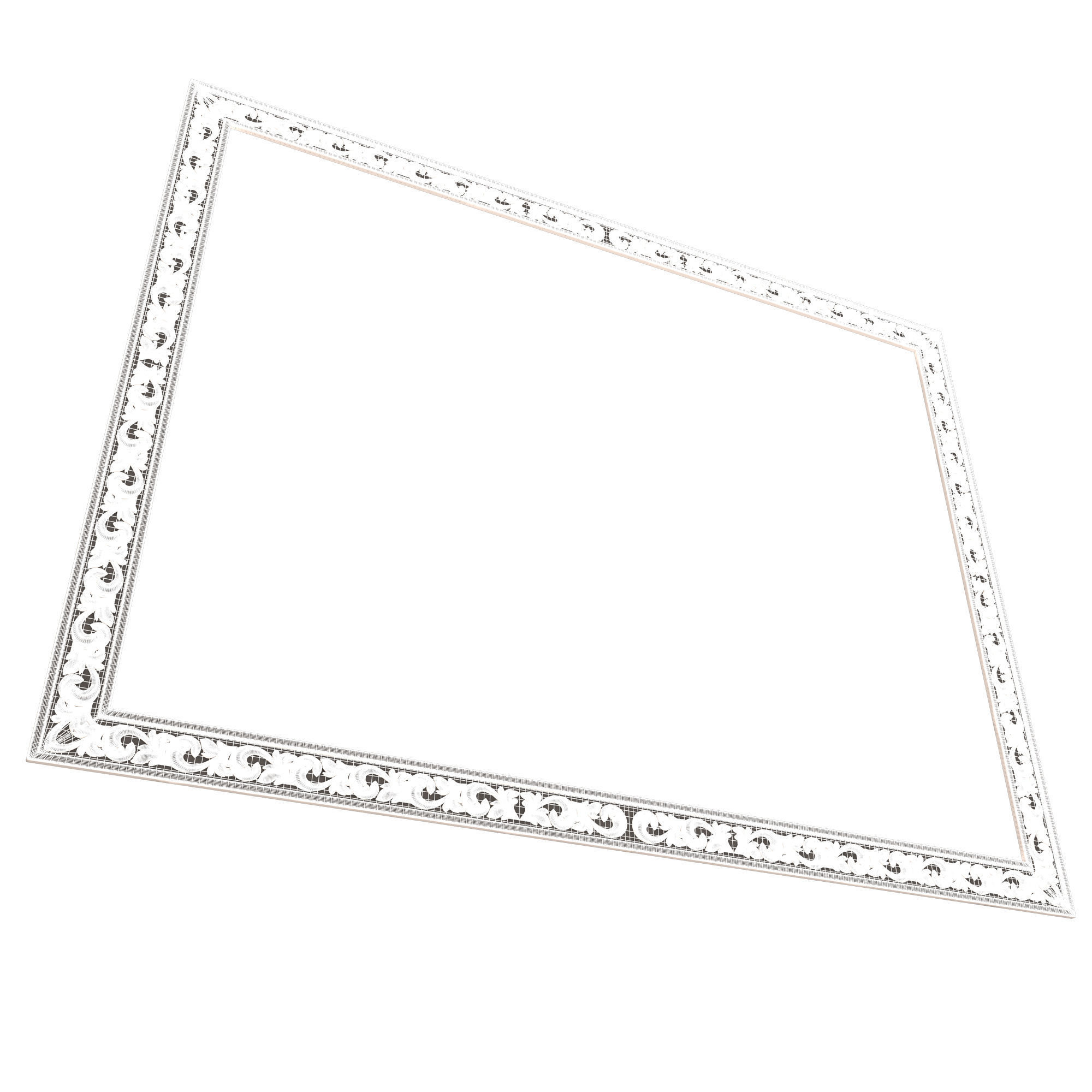 Classic Frame 022 Low-poly 3D model_7