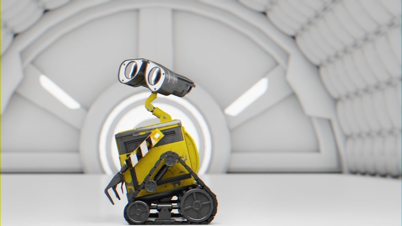 sci-fi  robot   wall-e  rigged animated character 3D model_5