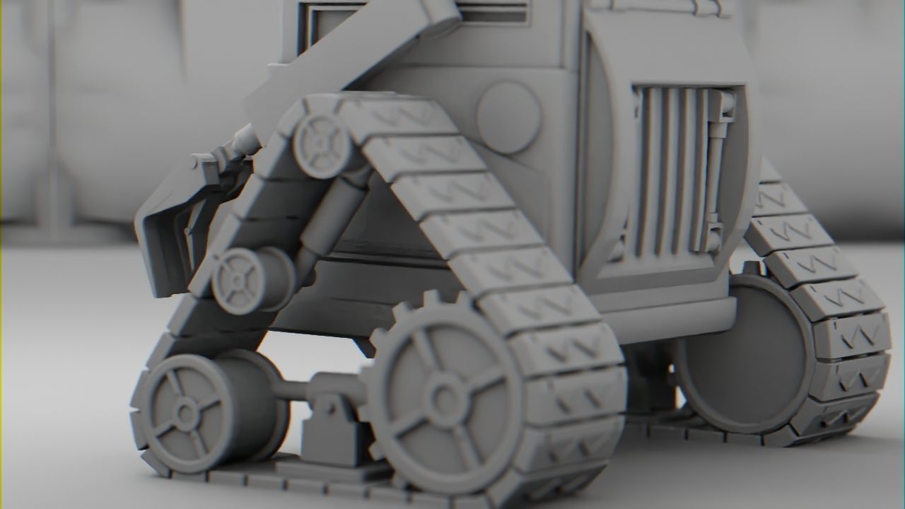 sci-fi  robot   wall-e  rigged animated character 3D model_9