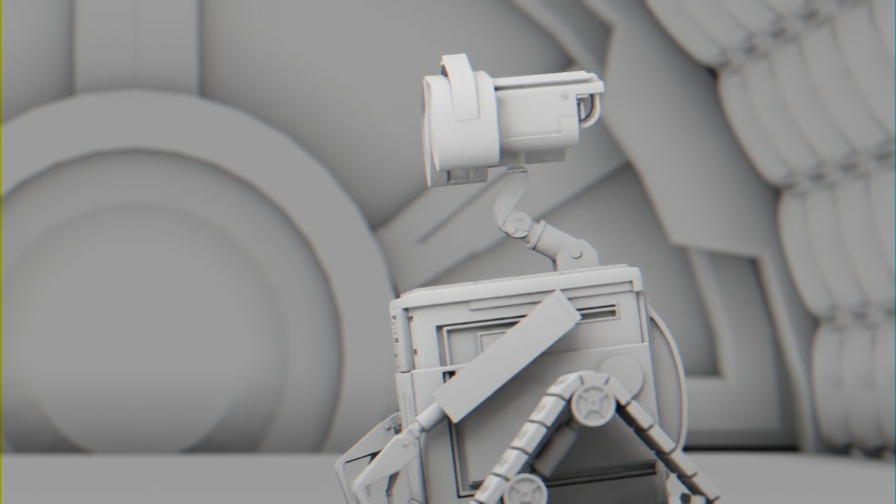 sci-fi  robot   wall-e  rigged animated character 3D model_6