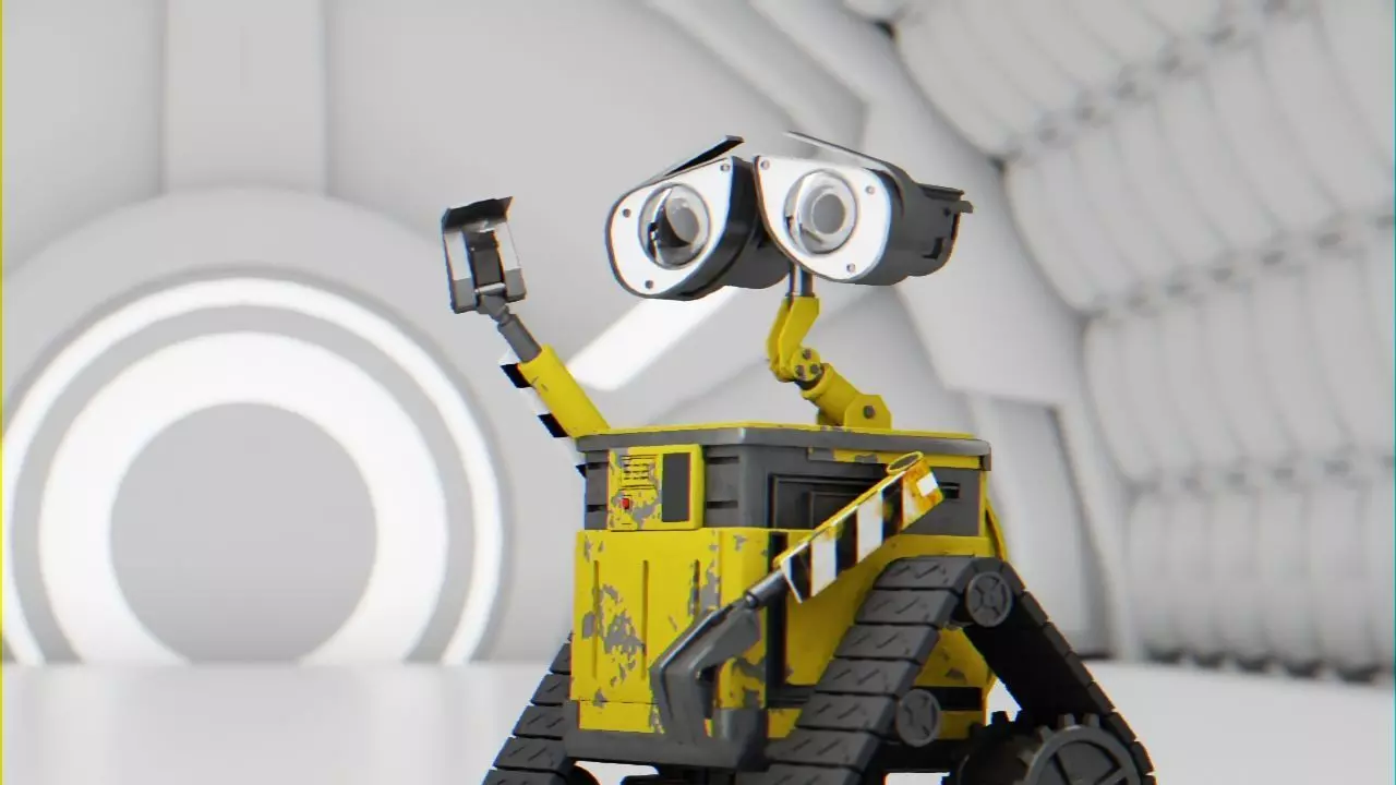 sci-fi  robot   wall-e  rigged animated character 3D model_0