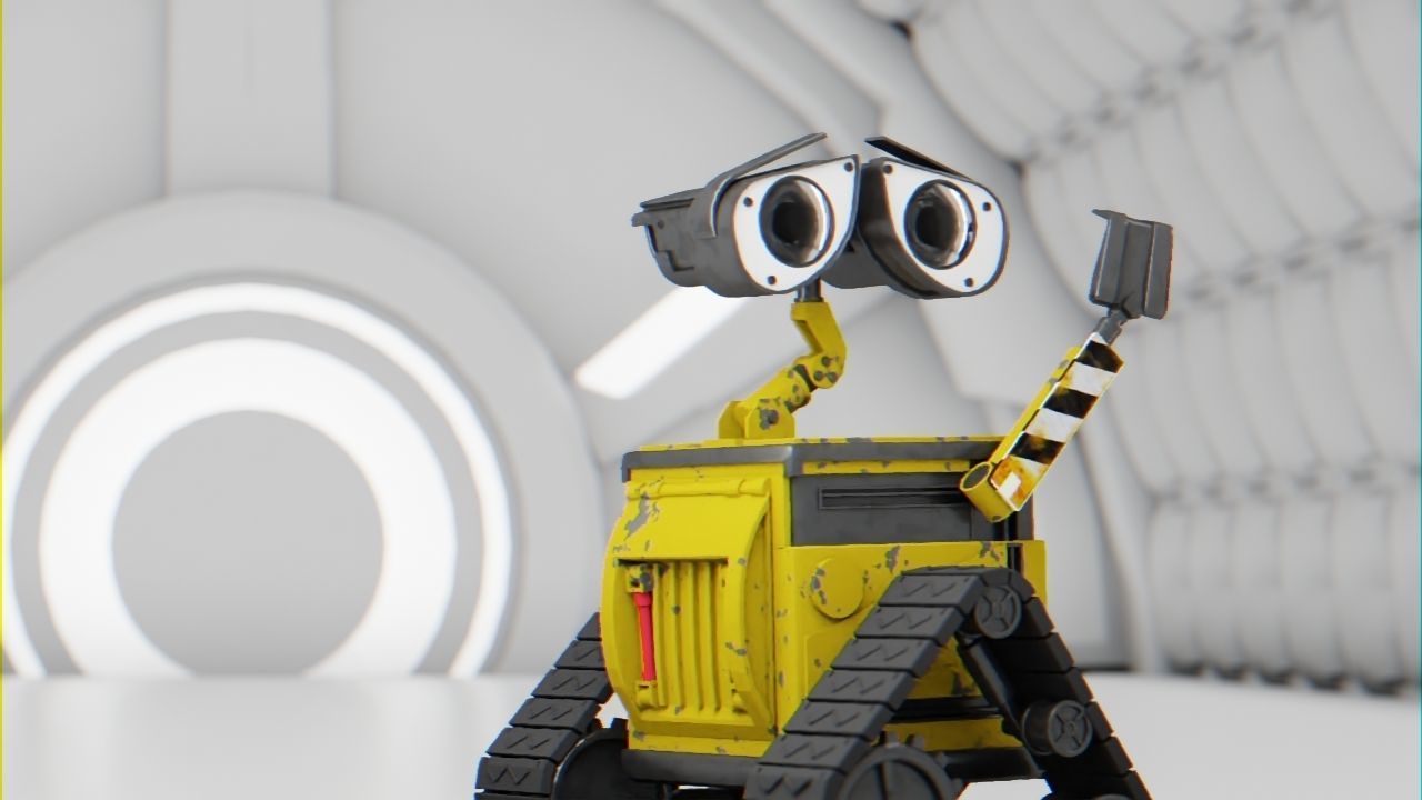 sci-fi  robot   wall-e  rigged animated character 3D model_3