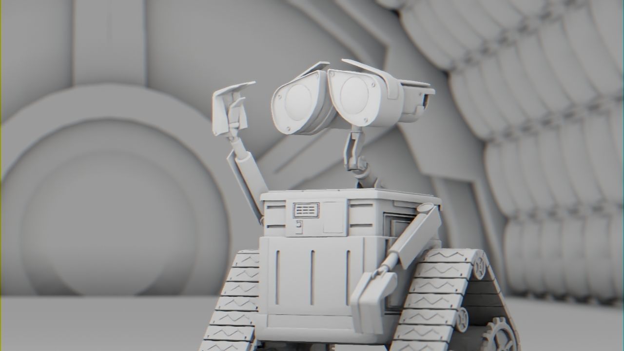 sci-fi  robot   wall-e  rigged animated character 3D model_8