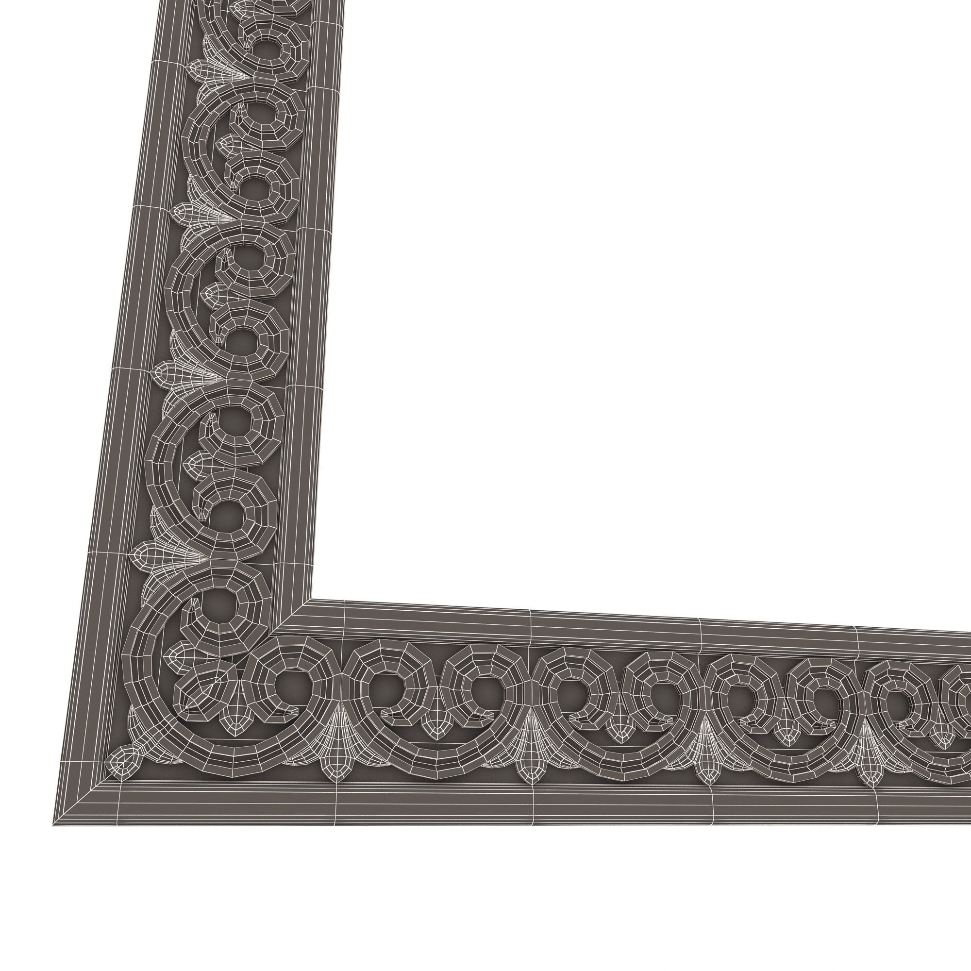 Classic Frame 023 Low-poly 3D model_13