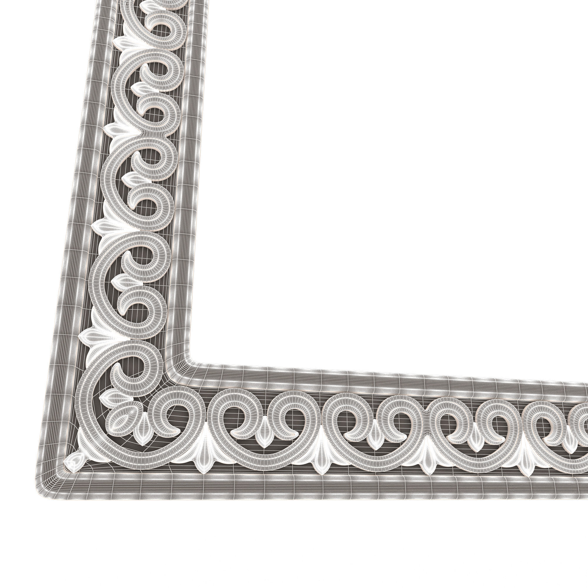 Classic Frame 023 Low-poly 3D model_7