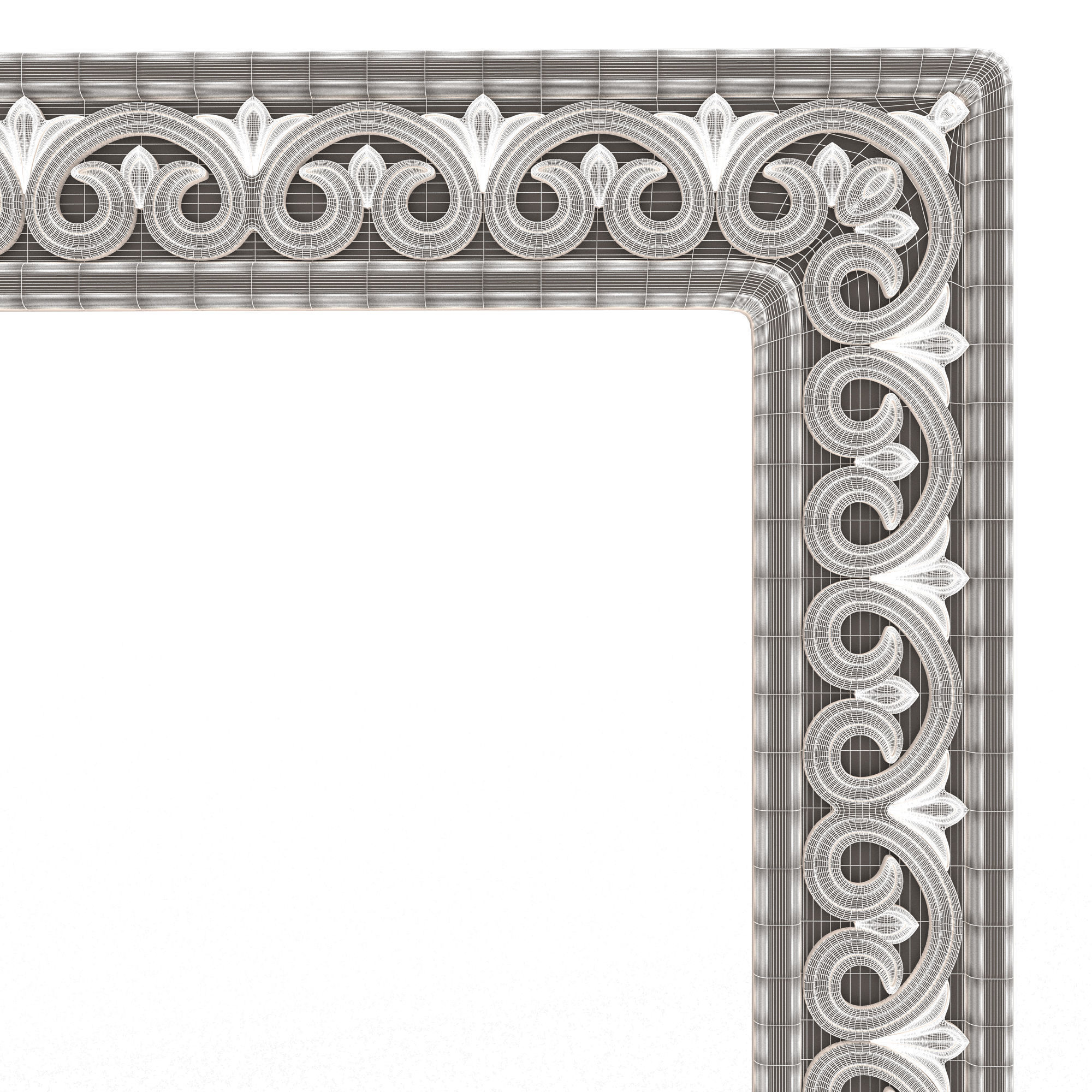 Classic Frame 023 Low-poly 3D model_8