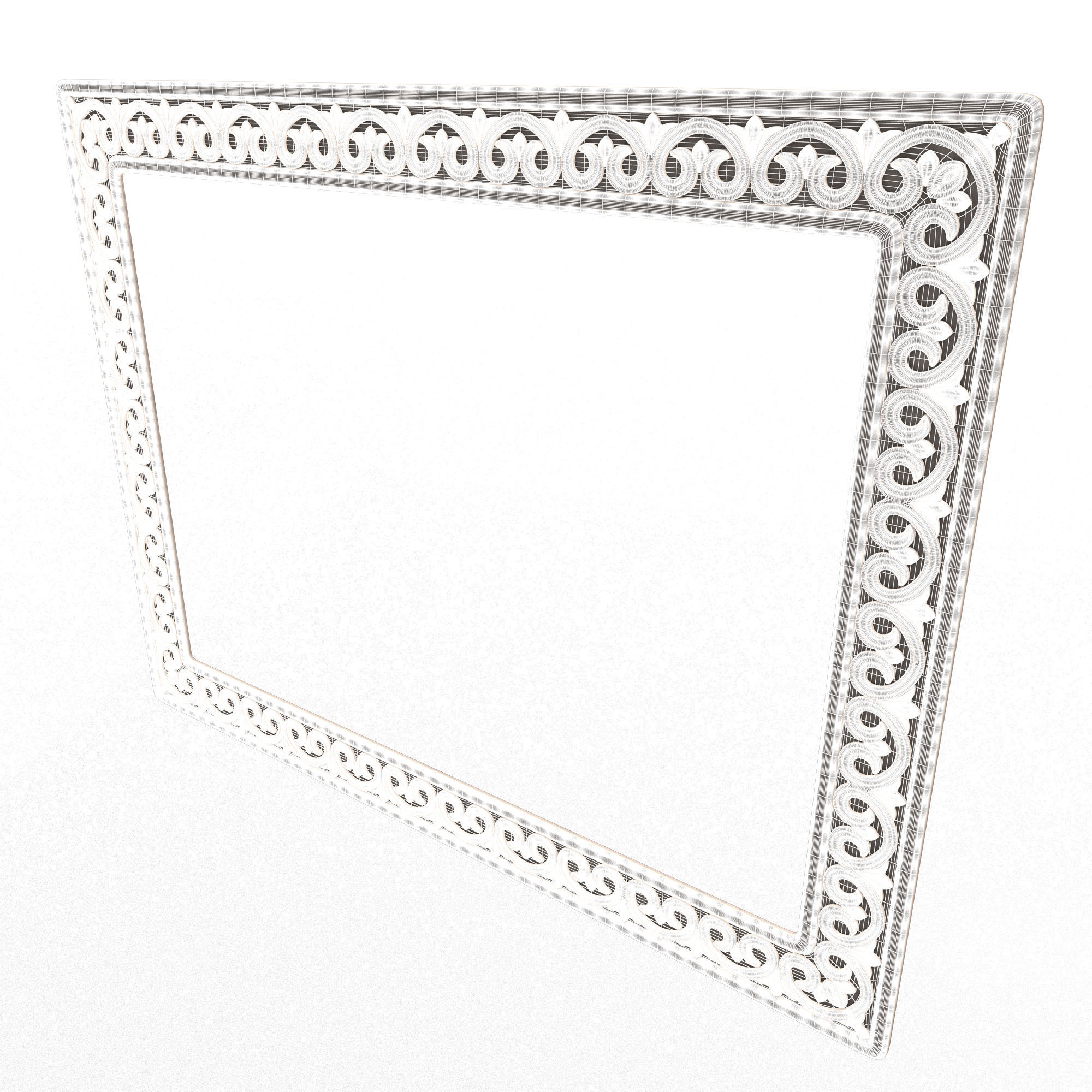 Classic Frame 023 Low-poly 3D model_6