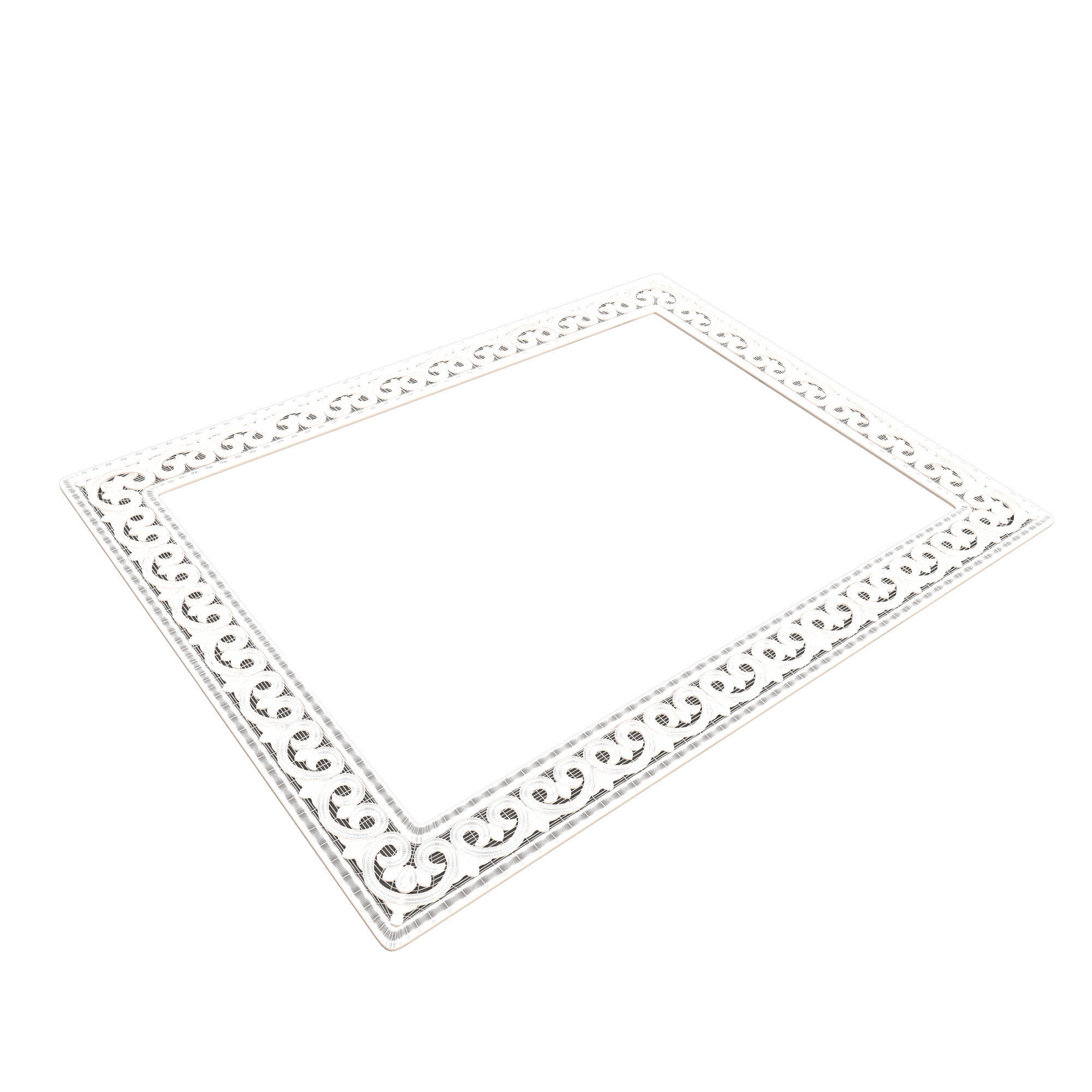 Classic Frame 023 Low-poly 3D model_9