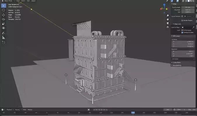Home low poly building